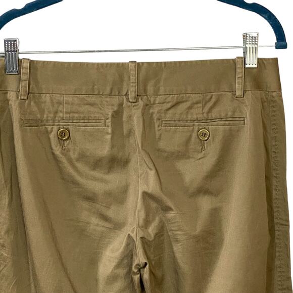 109. BCBG Denise The Tuxedo Cotton Khaki Pant Trousers Size 0 Straight Low Rise - Picture 3 of 12
